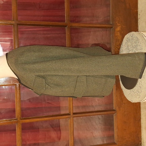 The Limited Green Blazer Jacket Leather Trim Business Casual - Picture 4 of 7